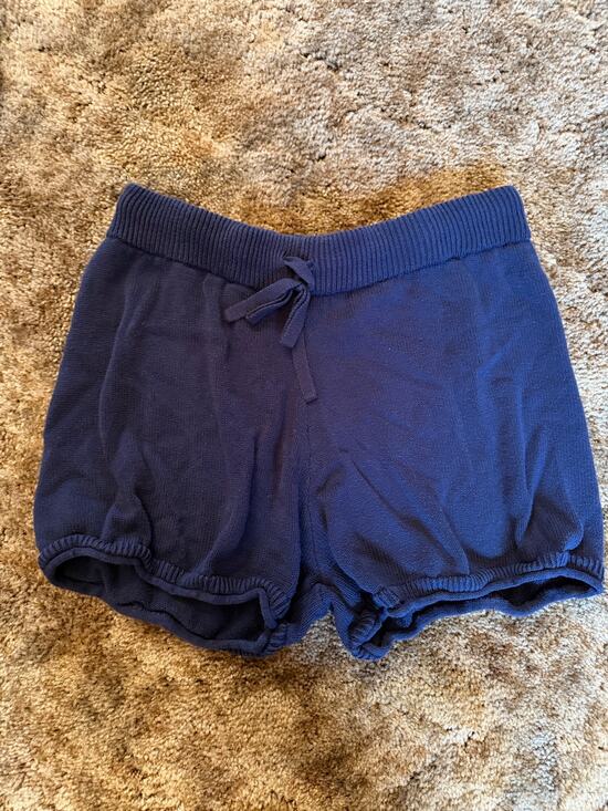 Life Is Good Pants - Life Is Good Women's Navy Blue Sweater Knit Shorts Lounge Sleep Cotton Blend
